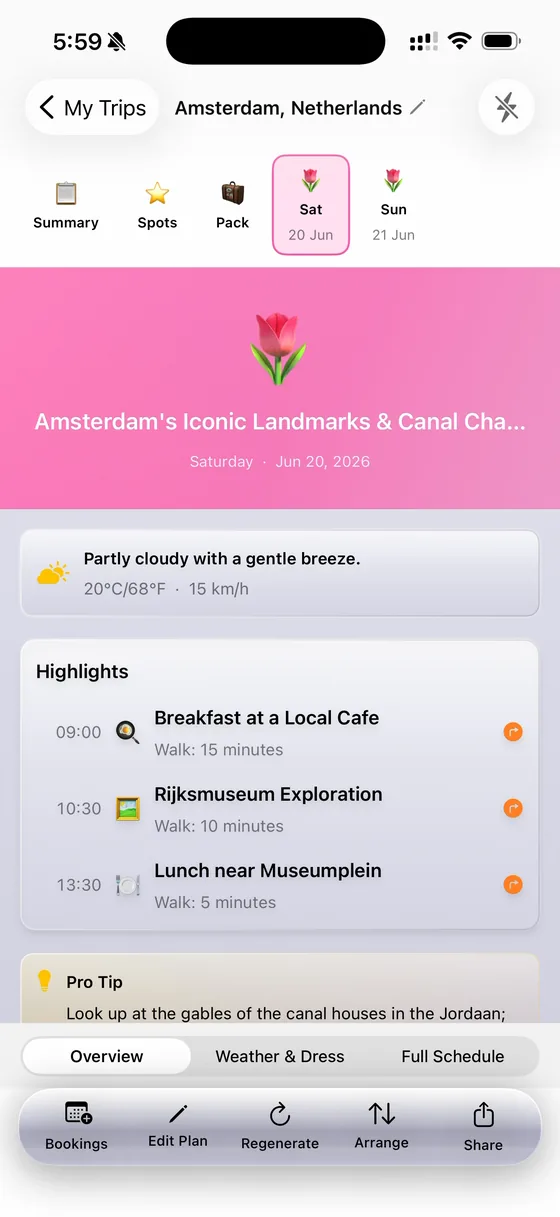 Day 1 — Rijksmuseum, a canal cruise and the Jordaan