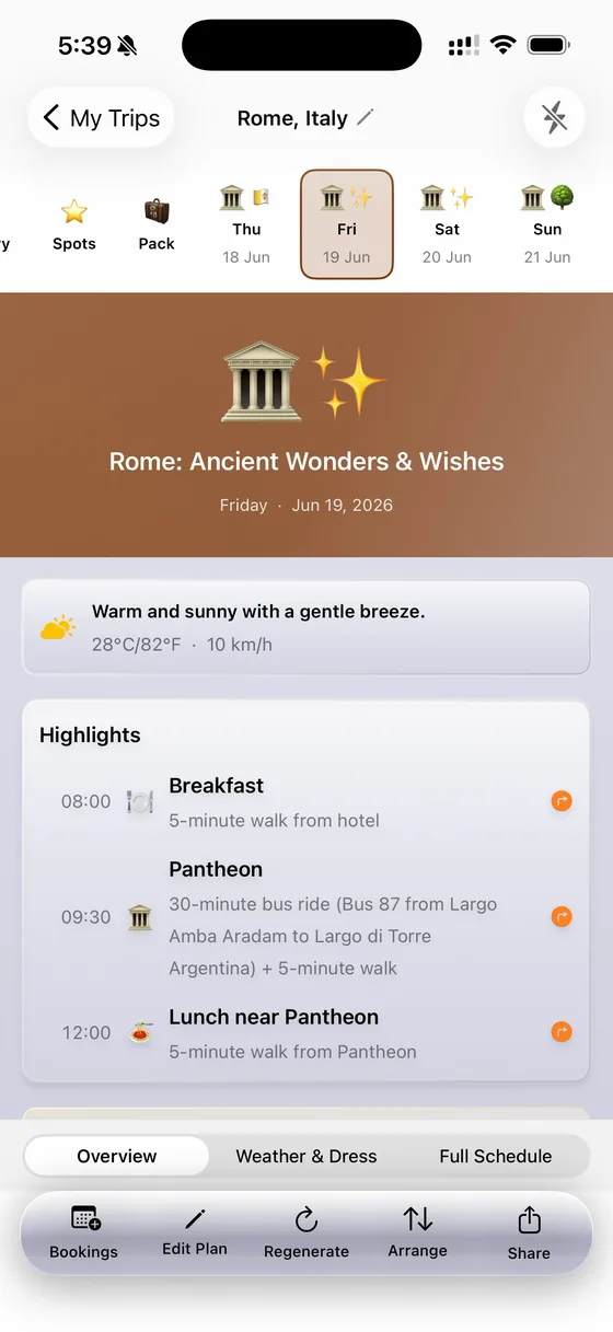 Day 2 — the Pantheon and central Rome