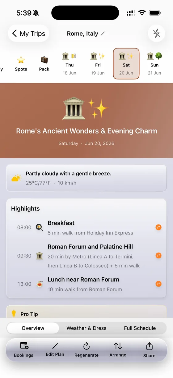 Day 3 — the Roman Forum, Palatine Hill and evening charm