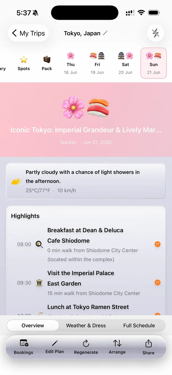 Day 4 โ Imperial Palace gardens and Tokyo Ramen Street